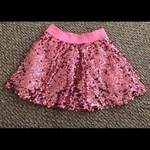 Justice Girls Pink Sequence Dressy Skirt 10